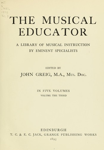 Cover for The Musical educator