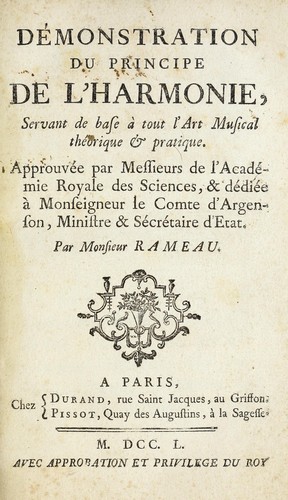 Cover for Démonstration du principe de l'harmonie