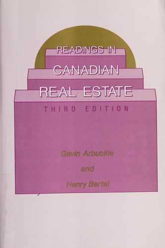 Cover for Readings in Canadian real estate