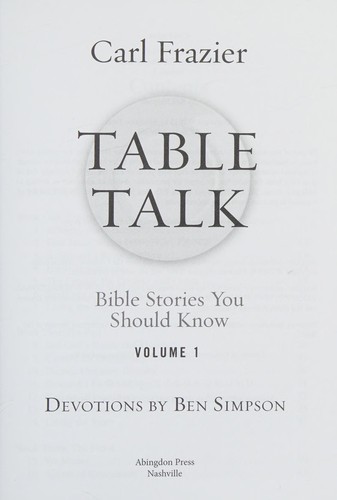 Cover for Table Talk Volume 1 - Devotions