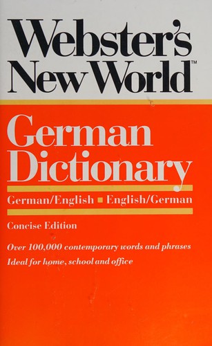 Cover for Webster's new world German dictionary.