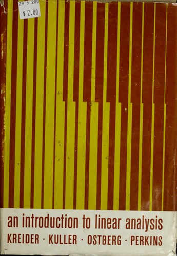 Cover for An introduction to linear analysis