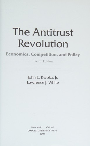 Cover for The antitrust revolution