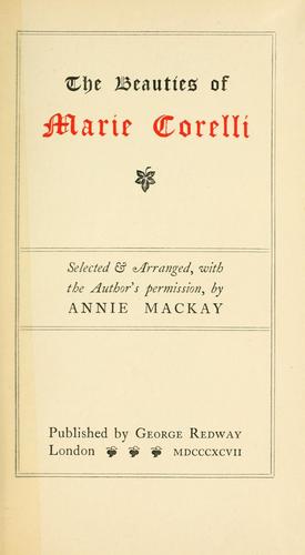 Cover for The beauties of Marie Corelli