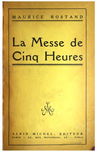 Cover for La messe de cinq heures.