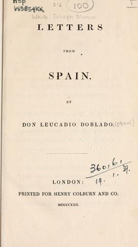 Cover for Letters from Spain