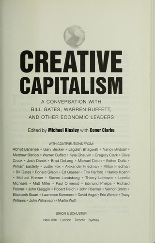 Cover for Creative capitalism
