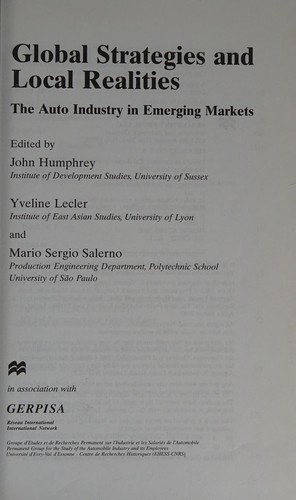 Cover for Global strategies and local realities