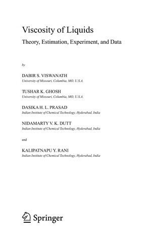 Cover for Viscosity of liquids