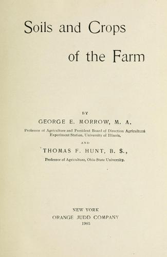 Cover for Soils and crops of the farm