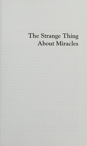 Cover for The strange thing about miracles & other stories