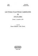 Cover for Aulularia