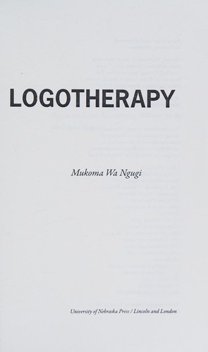 Cover for Logotherapy