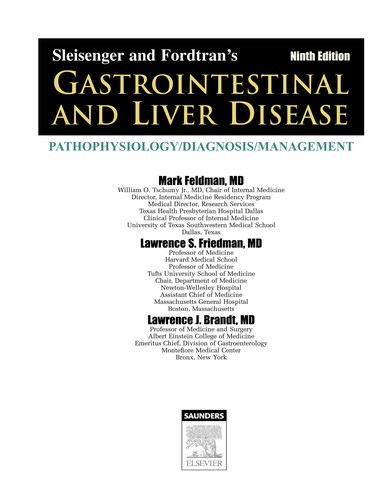 Cover for Sleisenger and Fordtran's gastrointestinal and liver disease
