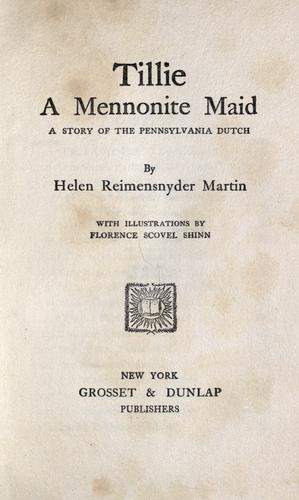 Cover for Tillie, a Mennonite maid