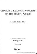 Cover for Changing Resource Problems (RFF Press)