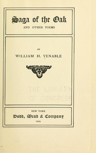 Cover for Saga of the oak, and other poems