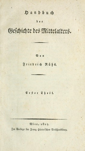 Cover for Handbuch der Geschichte des Mittelalters