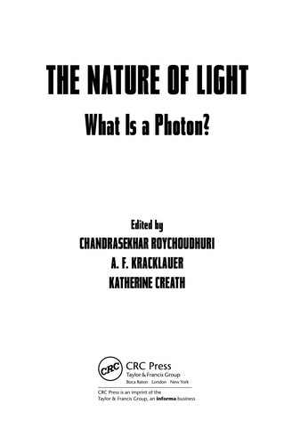 Cover for The nature of light