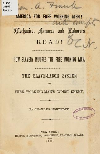 Cover for America for free working men!