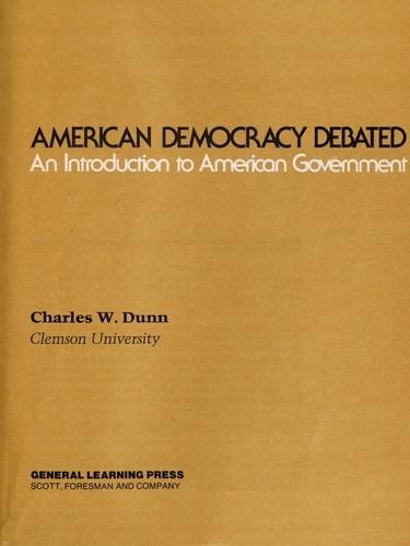 Cover for American democracy debated