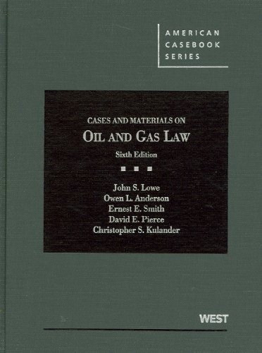 Cover for Cases and Materials on Oil and Gas Law