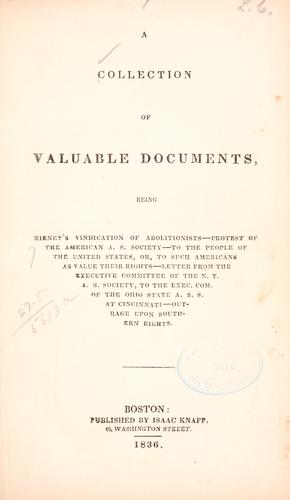 Cover for A Collection of valuable documents