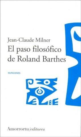 Cover for El Paso Filosofico de Roland Barthes
