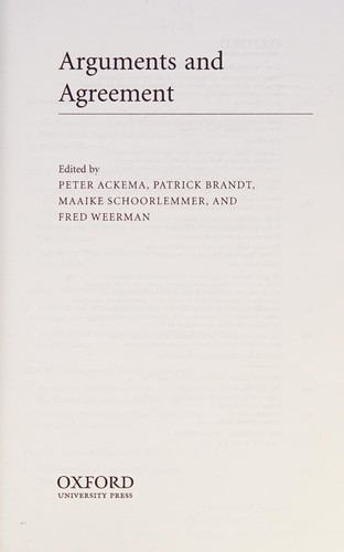 Cover for Arguments and agreement