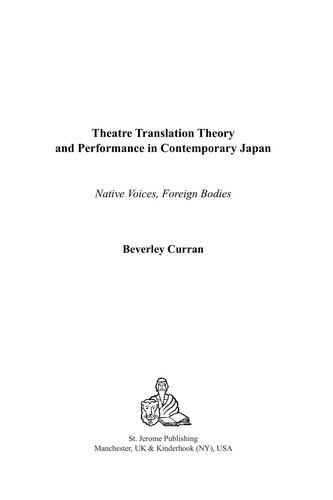 Cover for Theatre translation theory and performance in contemporary Japan