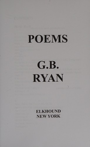 Cover for Poems