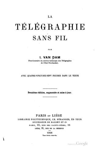 Cover for La télégraphie sans fil