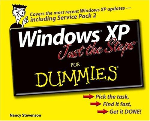 Cover for Windows XP just the steps for dummies