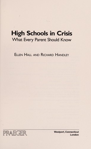 Cover for High schools in crisis