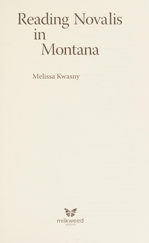 Cover for Reading Novalis in Montana