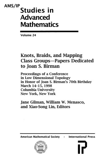 Cover for Knots, braids, and mapping class groups--papers dedicated to Joan S. Birman
