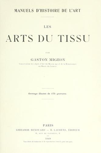Cover for Les arts du tissu