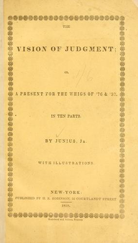 Cover for The vision of judgement