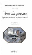 Cover for Voies du paysage