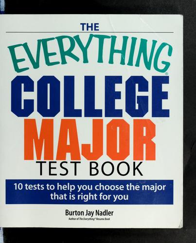 Cover for The everything college major test book