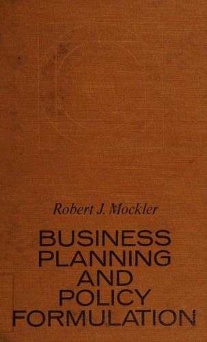 Cover for Readings in business planning and policy formation.