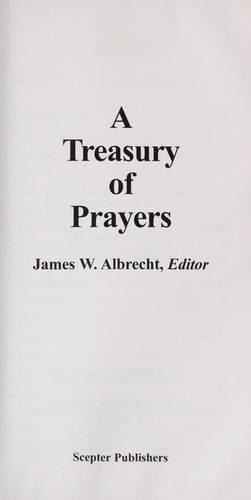 Cover for A treasury of prayers
