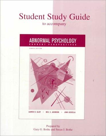 Cover for Student Study Guide for Abnormal Psychology