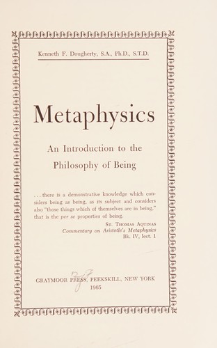 Cover for Metaphysics