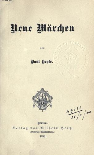 Cover for Neue Märchen.