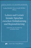 Cover for Lehren Und Lernen Fremder Sprachen Zwischen Globalisierung Und Regionalisierung