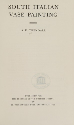 Cover for South Italian vase painting.