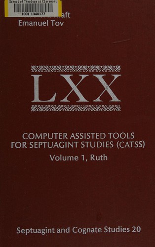 Cover for Computer Assisted Tools for Septuagint Studies (CATSS)