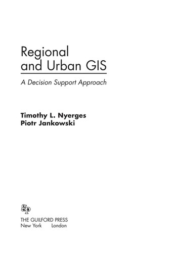 Cover for Regional and urban GIS