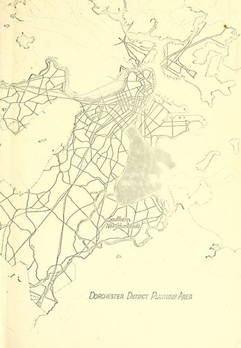 Cover for Dorchester district planning study: existing characteristics of northern neighborhoods.